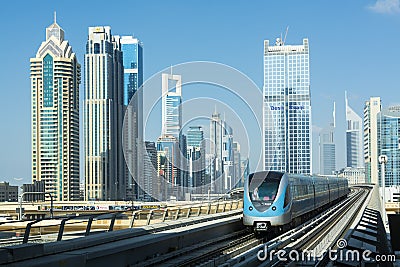 Dubai Metro Editorial Stock Photo